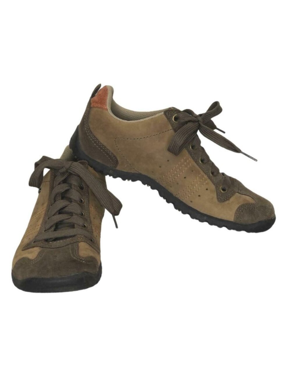 Skechers Signalize Womens 7.5 46047 Sneaker Brown Leather Suede Lace Up 46047